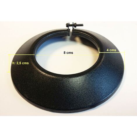 S&M 485602 Raccordo smaltato 850°C - per tubo Ø80 mm per conduzione di fumi di stufe e caminetti a pellet