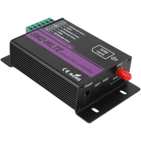 SM2 WLTE EC 4G commutateur de relais SMS 2 canaux accès au téléphone portable application Web température humidité alerte de panne de courant ouvre-porte