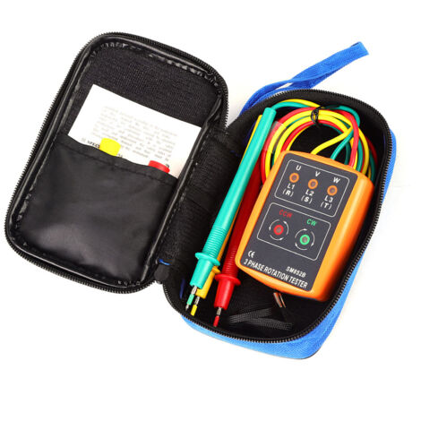 SM852B Phasenfolgeprüfer – Drehrichtungsanzeiger für Drehstrom 60–600 V AC