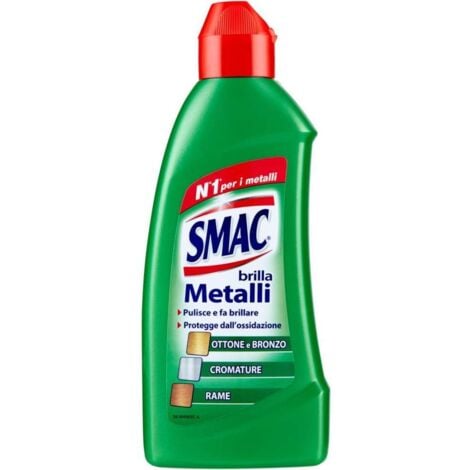 LED LEDS Smac Brilla Metalli – Crema Detergente per Cromature, Rame, Bronzo e Acciaio 250 ml