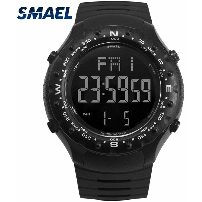 

1342 Reloj deportivo multifuncional para hombres y mujeres Reloj de pulsera unisex digital electronico resistente al agua 50M de moda con pantalla