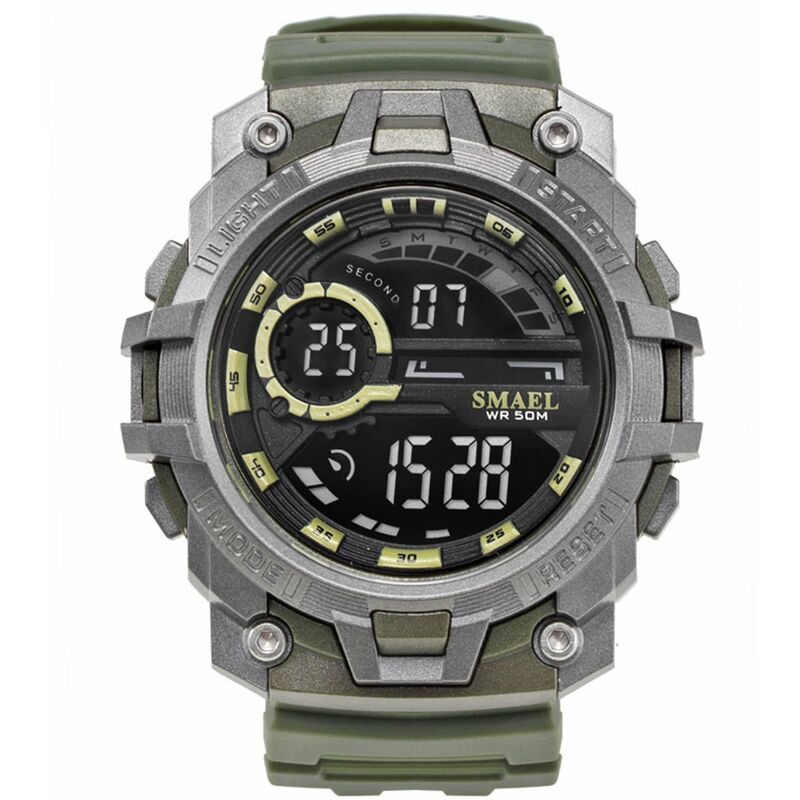 

1701 Outdoor Sport Men Reloj digital electronico 50M Reloj de pulsera cronografo multifuncional resistente al agua con Luminoso / Alarma / Cronometro