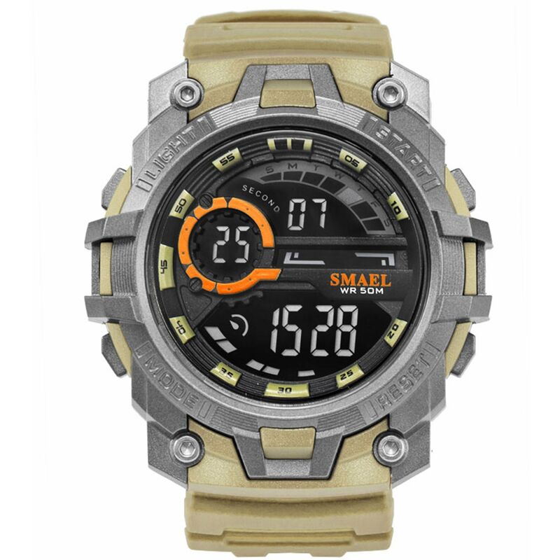 

1701 Outdoor Sport Men Reloj digital electronico 50M Reloj de pulsera cronografo multifuncional resistente al agua con Luminoso / Alarma / Cronometro