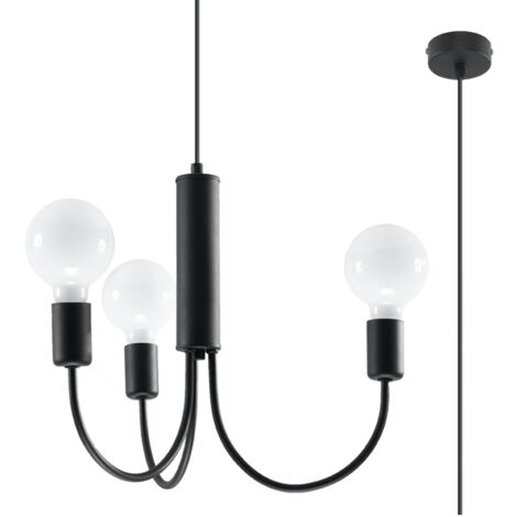 SMALL 3 black chandelier
