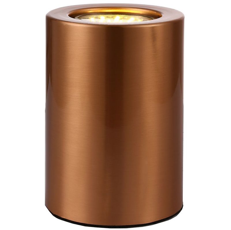 Small and Contemporary Brushed Copper led Table/Floor Lamp Uplighter by Happy Homewares