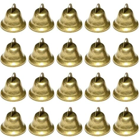 Small bells, 20 pieces vintage bells for wedding and festival decoration, Christmas bells for Christmas trees, metal bells for keychains, crafts.
