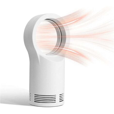 Small Bladeless Indoor Heater, Electric Heater with Thermostat, PTC Ceramic Heater, Small Portable Heater for Indoor Use, Home, Office