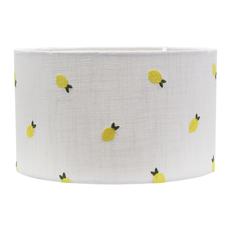 Small Brae Fabric Cream Drum Ceiling Pendant Shade