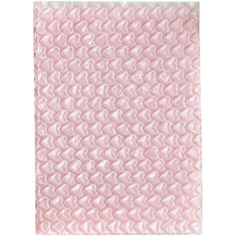 Small Bubble Bags PE Pink Heart Pattern Shockproof Waterproof Bubble Cushioning Bags for Packing Express Delivery