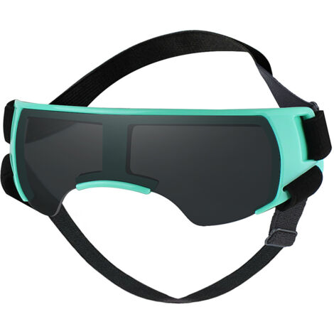 Small dog sunglasses, UV protection, windproof and dustproof, pet outdoor driving and riding goggles, with adjustable strap, blue.