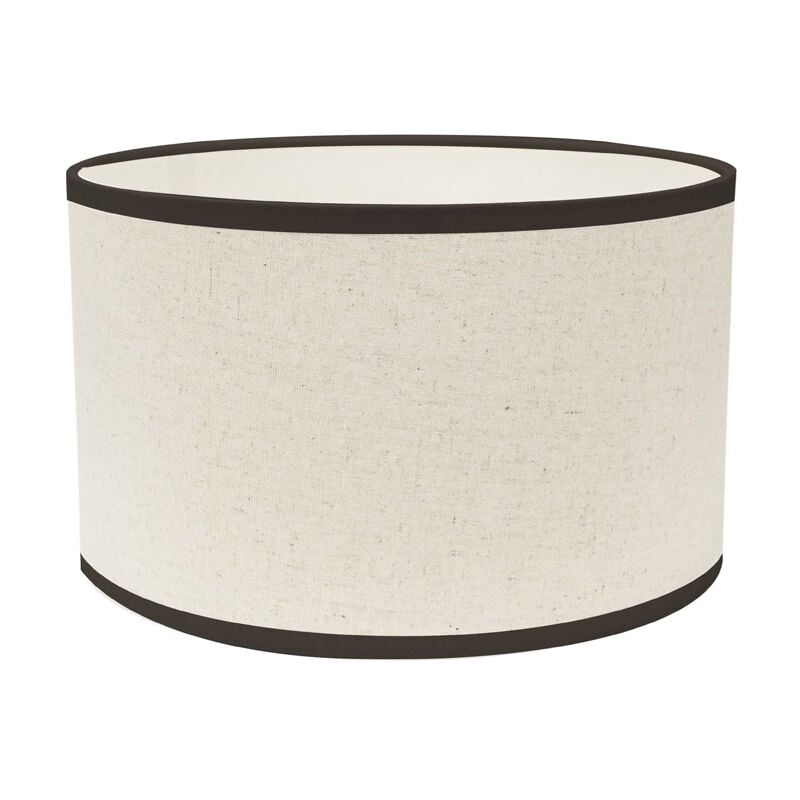 Small Eva Fabric - Linen Linen Natural Drum Ceiling Pendant Shade