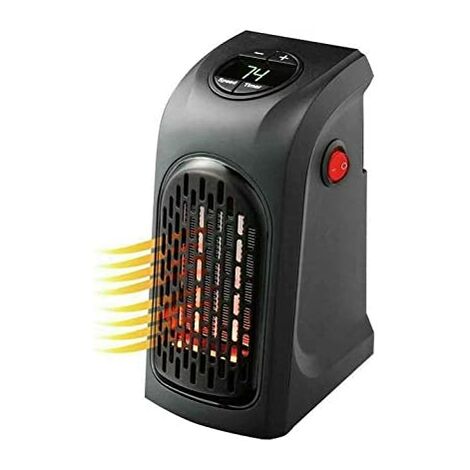 Small heater with wall outlet - Home appliance, mini fan heater with timer, thermostat