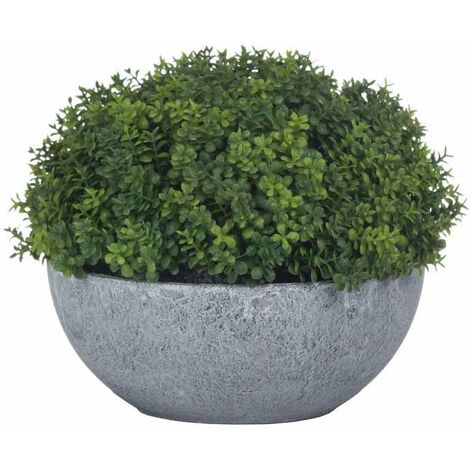 Small Hebe Globe Pot Artificial Plant - Plastic - L15 x W15 x H15 cm - Green