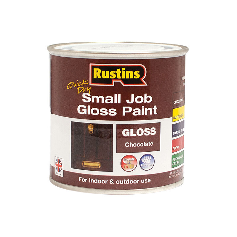 GPCHW250 Quick Dry Small Job Gloss Paint Chocolate 250ml russjpchocqd - Rustins