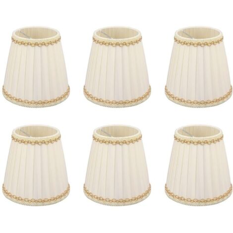 Small Lampshade, Clip-on Chandelier Lampshade, Lightweight Fabric, 6 Pieces for Hall