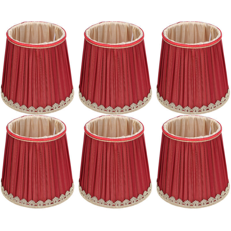 Image of Small lampshade in wine red fabric&hellip;
