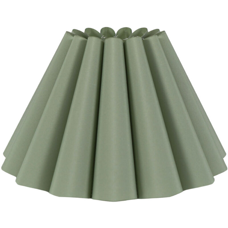 Small Lauren Fabric - Faux Linen Linen Green Tapered and B22 GLS LED 10W Warm White 3000K Bulb