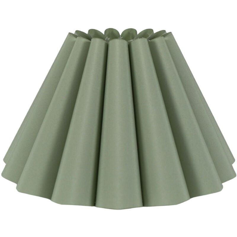 Small Lauren Fabric - Faux Linen Linen Green Tapered Ceiling Pendant Shade