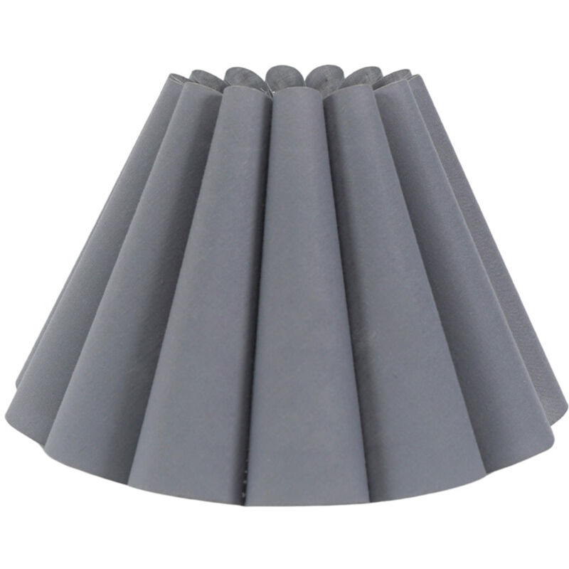 Small Lauren Fabric - Faux Linen Linen Grey Tapered and B22 gls led 10W Warm White 3000K Bulb