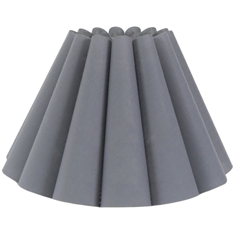 Small Lauren Fabric - Faux Linen Linen Grey Tapered Ceiling Pendant Shade