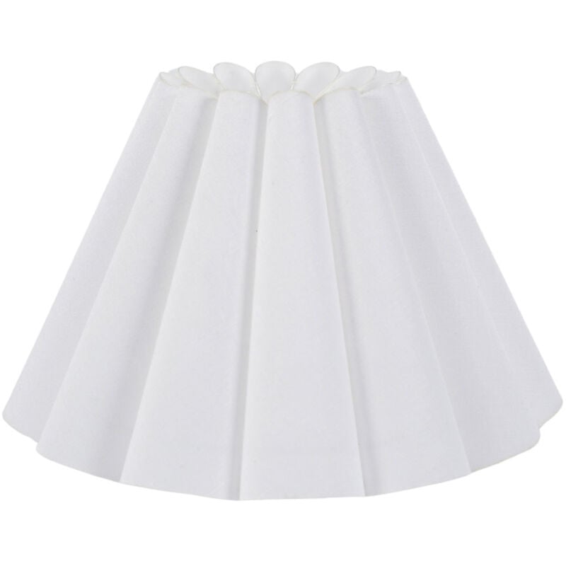 Small Lauren Fabric - Faux Linen Linen White Tapered and B22 gls led 10W Warm White 3000K Bulb