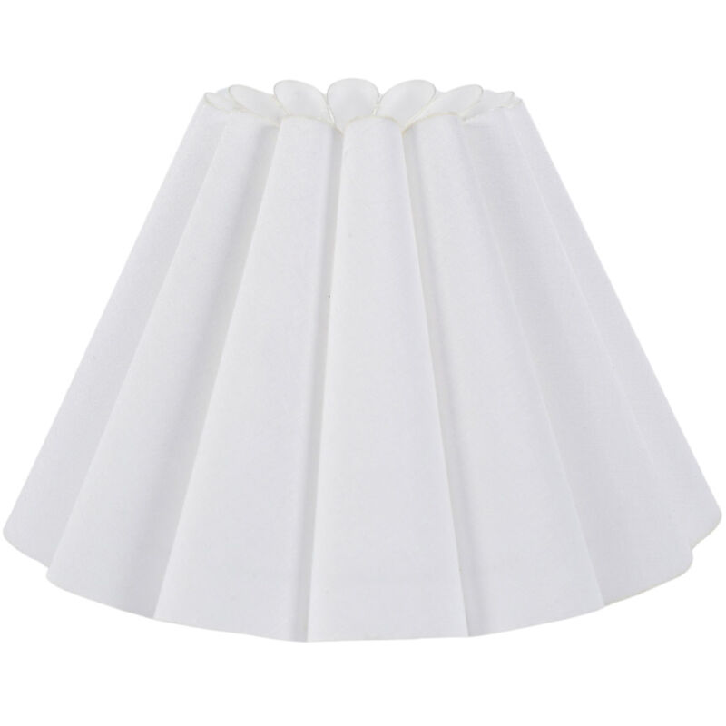 Small Lauren Fabric - Faux Linen Linen White Tapered Ceiling Pendant Shade