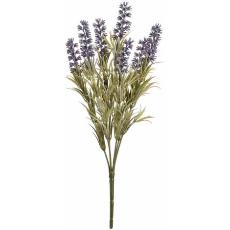 Small Lavender Spray Artificial Flower - Plastic - L25 x W25 x H34 cm - Purple