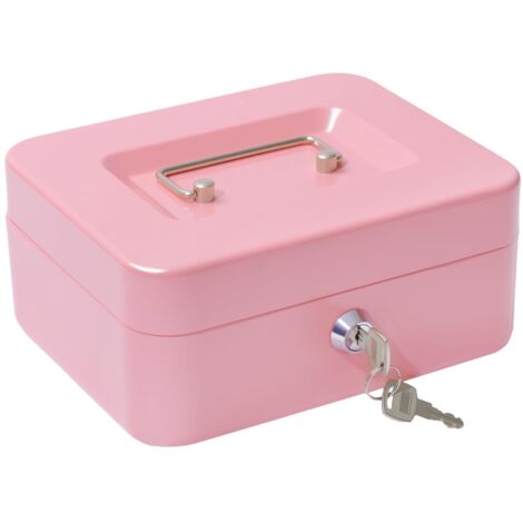 Small Lockable Box with Removable Insert 2 Keys Heavy Metal Durable Secure