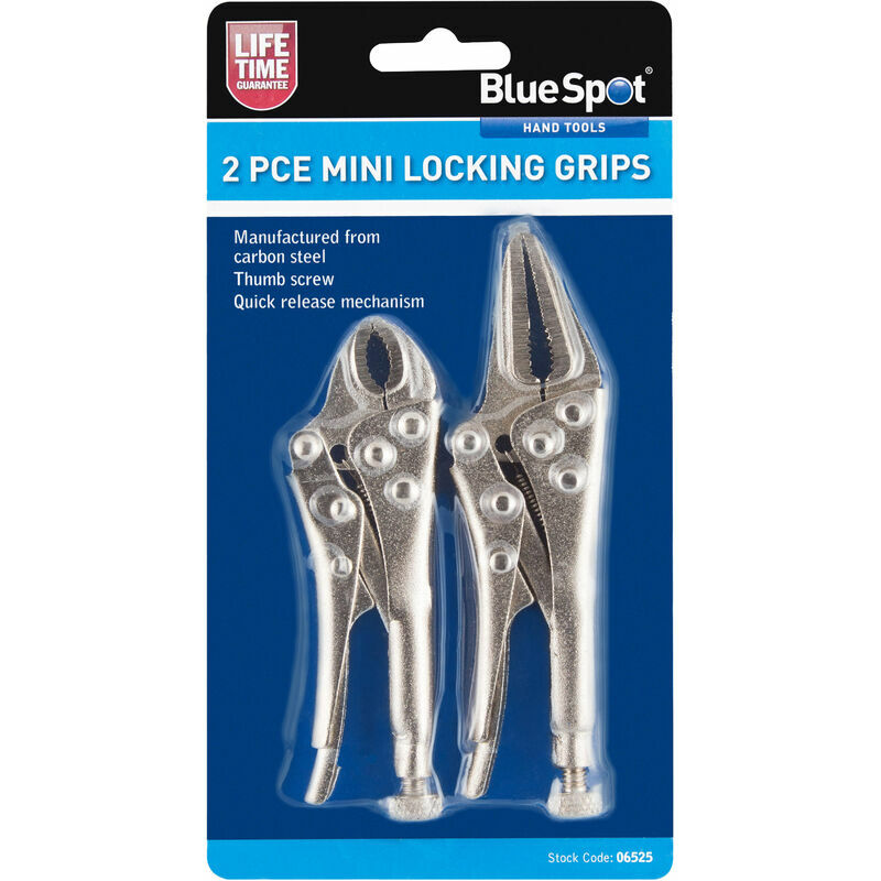 BlueSpot 06525 2 Piece Mini Locking Plier Set