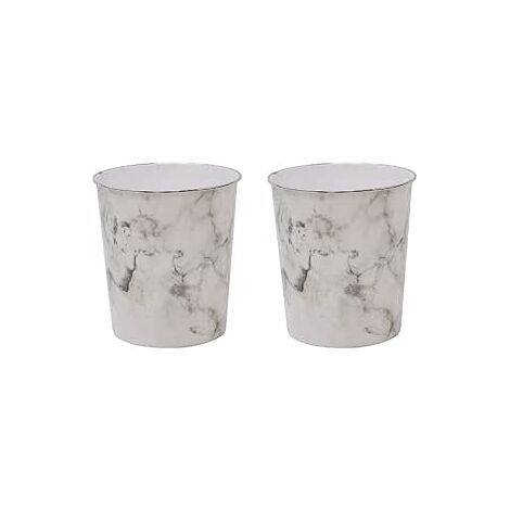 Small Marble Waste Paper Bin, Set of 2