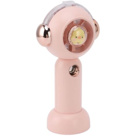 TINOR Small misting fan, cute little quiet pocket fan for home, atomization function (pink)