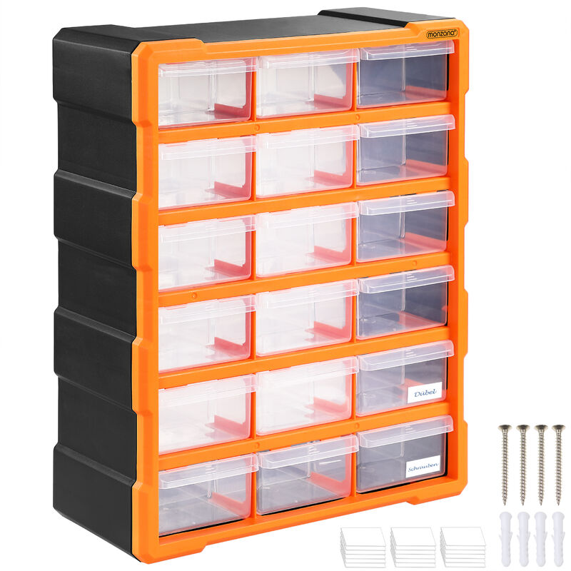 Monzana - Small Parts Organizer 18 Compartments