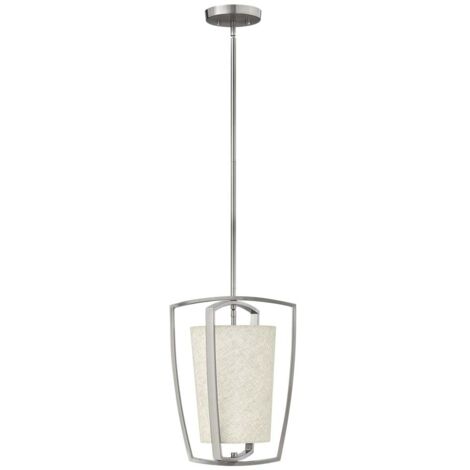 Small Pendant Light 1x E27 Brushed Nickel Kleine Pendelleuchte 1x E27 Nickel gebürstet