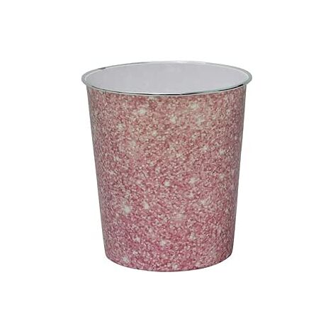 Small Pink Sparkle Waste Paper Bin
