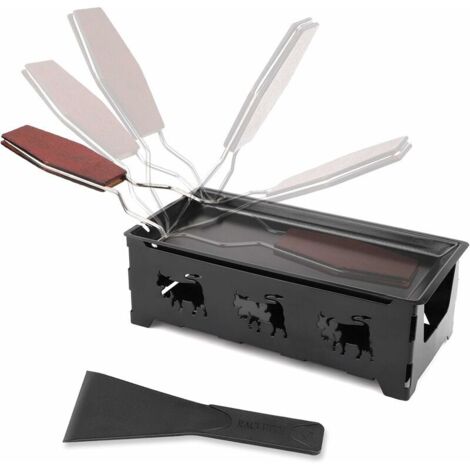 Small portable self-service oven with cheese scoop (black)