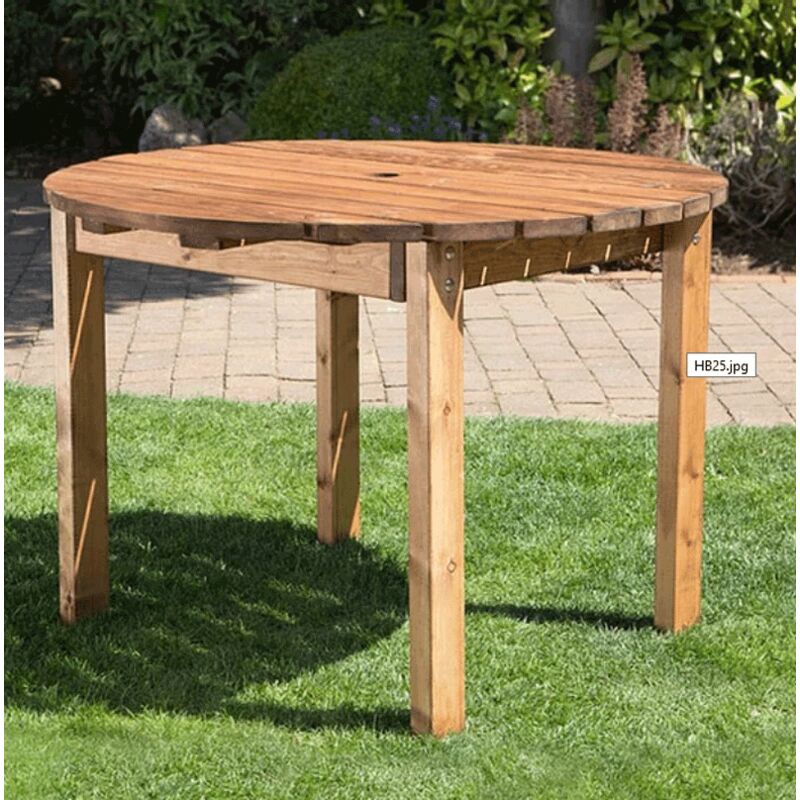 Charles Taylor - Wooden Small Round Garden Dining Table 4 Seater