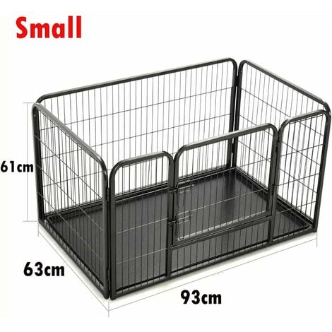 Small Size Dog Pen Dog Playpen, Small RV Dog Fence Outdoor, Playpens Exercise Pen for Dogs Pets, Metal, Protect Design Poles, Foldable Barrier with Door