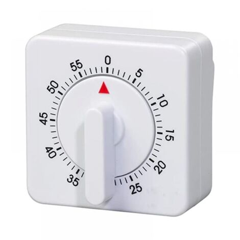 Small Square Pendulum Mechanical Timer, 60 Minutes/1 Hour Portable, No Battery Required for Rotation Control