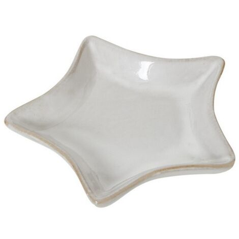 Small Star Dish - Ceramic - L13 x W13 x H2 cm - White