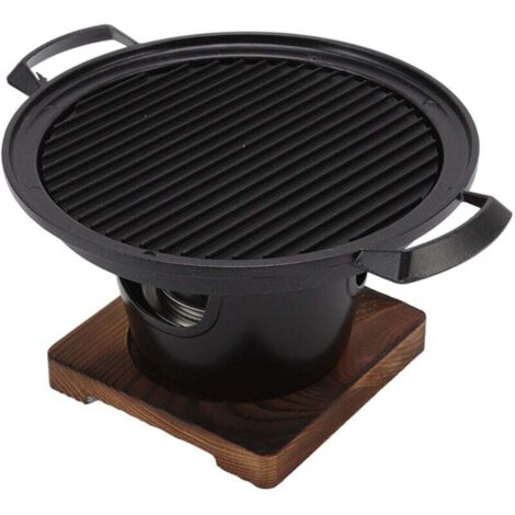 Small tabletop grill, portable charcoal grill, prevents sticking, smokeless charcoal grill for indoor use, home barbecue