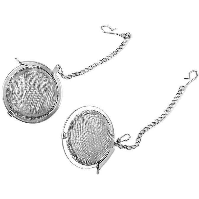 Small tea egg, more pronounced for a cup, 4 pieces of stainless steel tea ball for loose tea, reusable tea infuser with extra-fine mesh and chain,