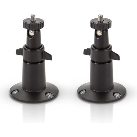 Small Wall Mount, Black Baked Aluminum - Compatible with Arlo and Wasserstein Cameras (2-Pack, Black)