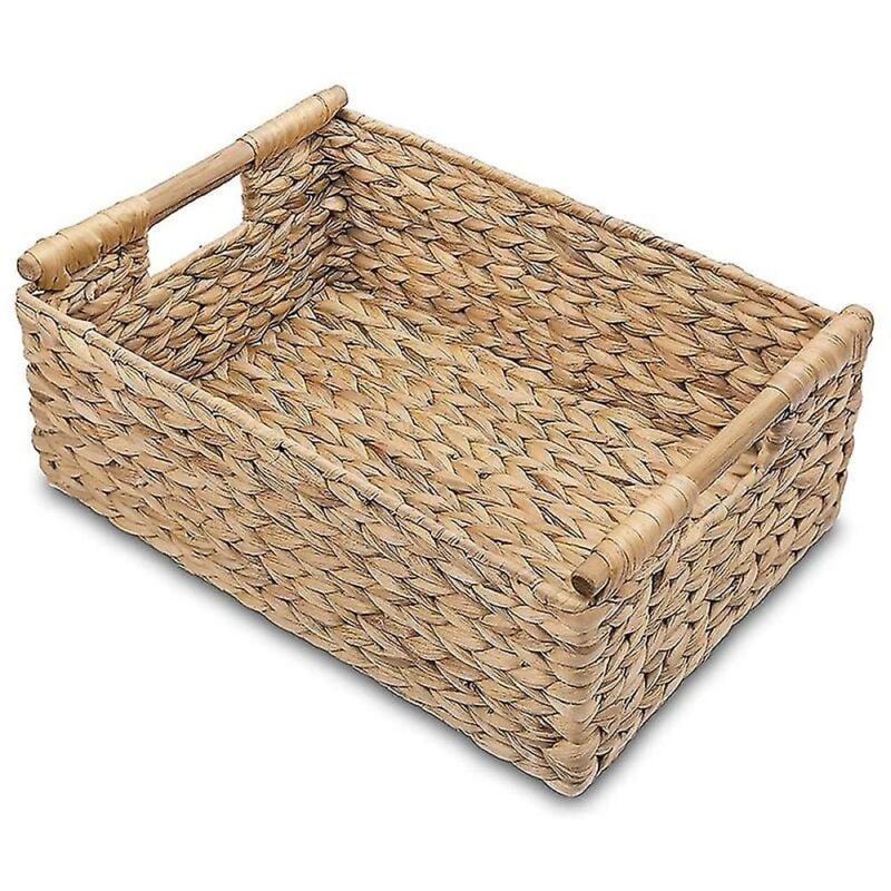 Petits paniers en osier pour organiser la salle de bain, paniers en jacinthe pour le rangement, panier de rangement en osier avec