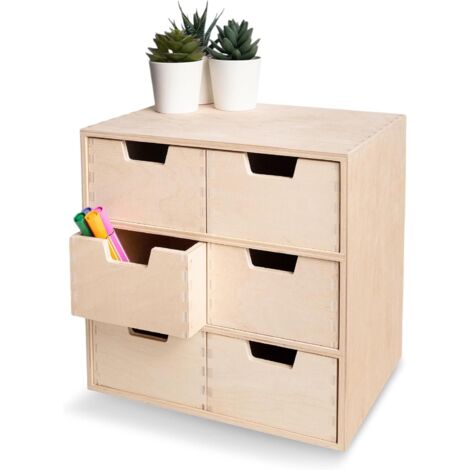 Small Wooden Drawer Unit 6 Drawers – 28,5 x 20 x 28,5 cm