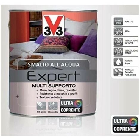 Smalto Acqua V33 Expert Multisupporto 0.125 Nero