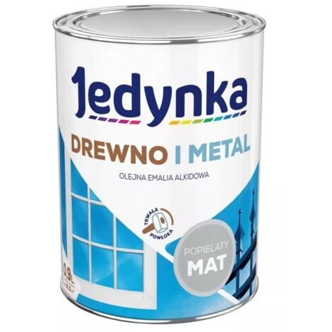 Smalto alchidico per legno e metallo, grigio cenere 0,9L - 5EMAL.POP0.9