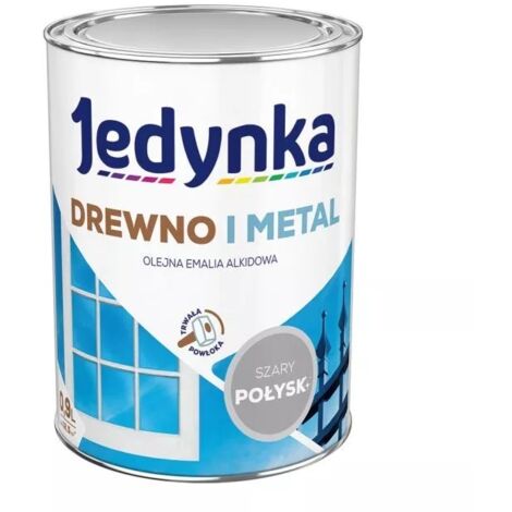 Smalto alchidico per legno e metallo, grigio chiaro, 0,9 l - 5EMAL.SZJ0.9