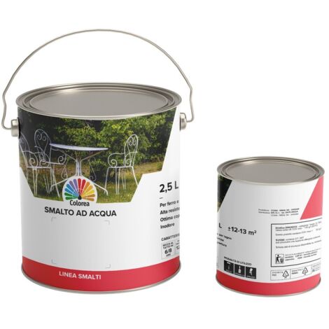 SMALTO ALL'ACQUA 'COLOREA' Lt. 2,5 bianco lucido