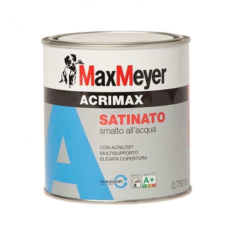 Acrimax Smalto Bianco Satinato All'acqua Per Legno E Ferro 0,75 L M...