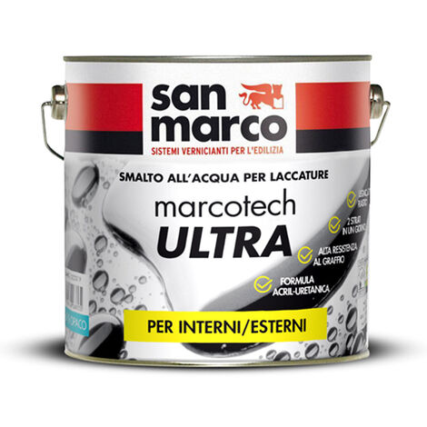Smalto all’acqua laccatura marcotech ultra au10 bianco lt.0,75